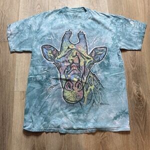The Mountain Giraffe Graphic T-Shirt San‎ Diego Zoo Tie Dye Large